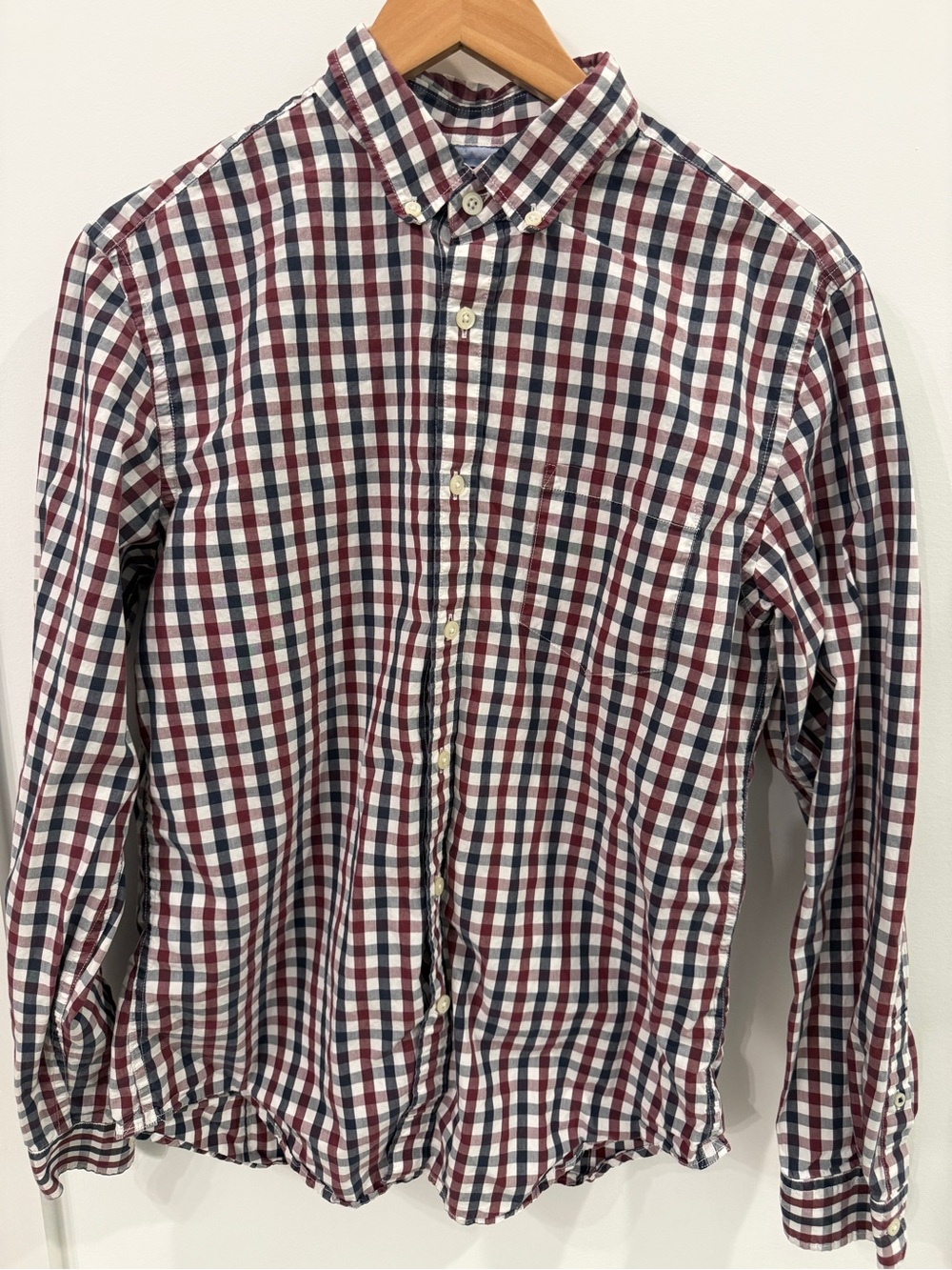 Banana Republic Men's Tailored Slim Fit Button-Down Check Shirt
